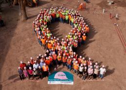 A Human Pink Ribbon to Raise Breast Cancer Awareness at the University of Arizona