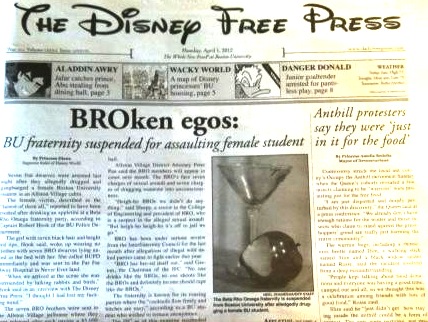 Student Editor Resigns After April Fool’s Edition of Boston University Student Newspaper